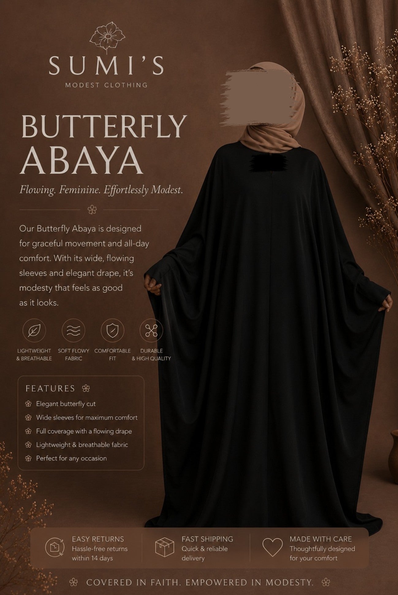Butterfly Abaya