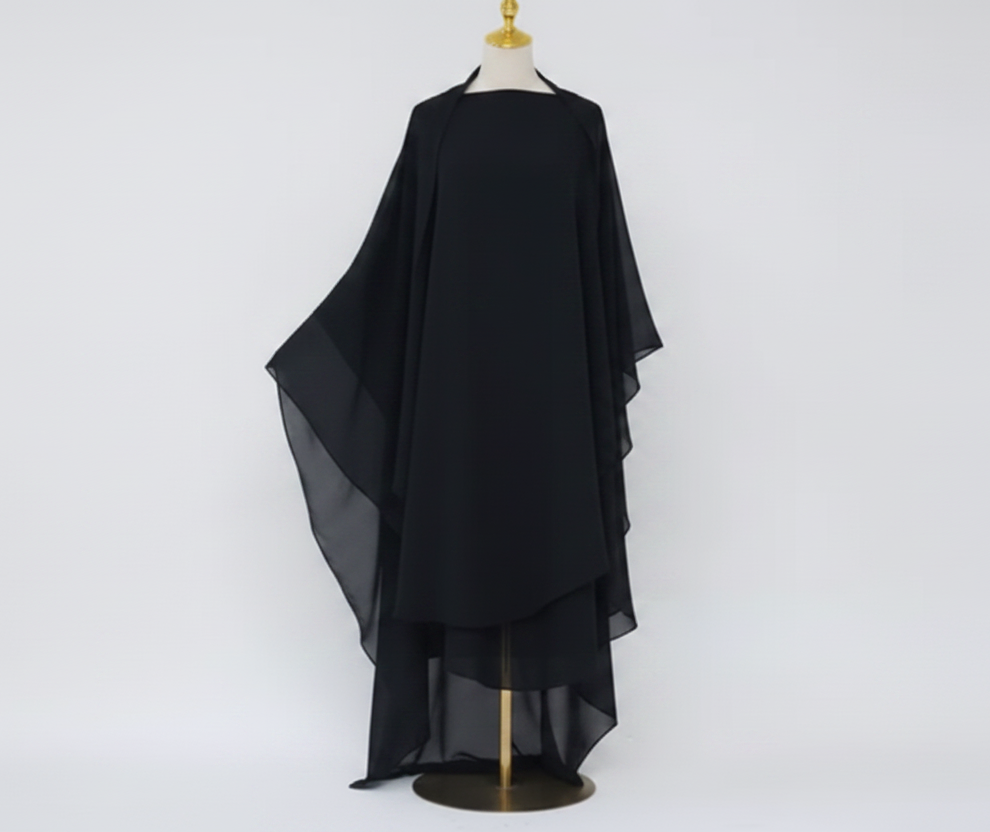 2-Layer Tie-Back Khimar