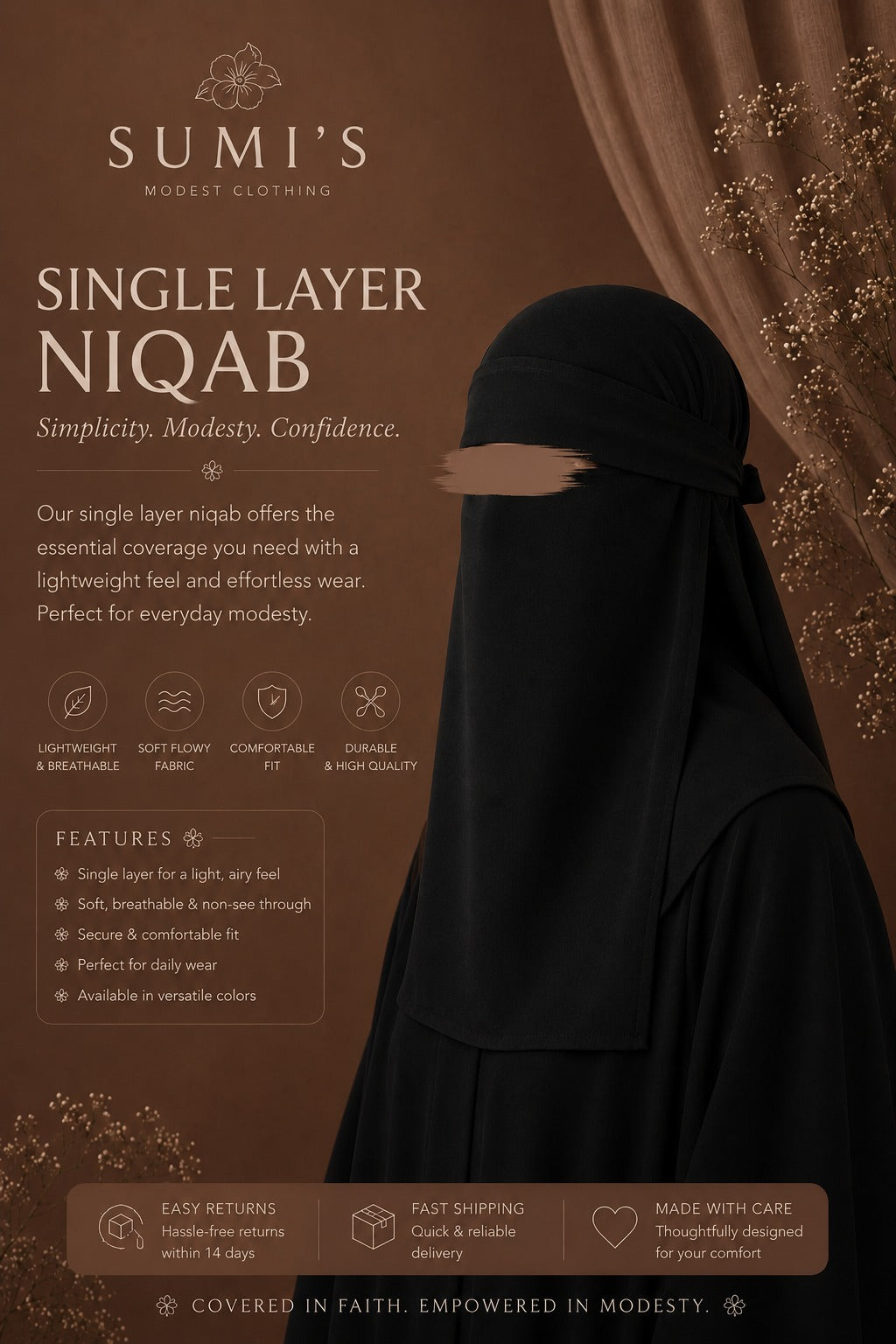 Single Layer Niqab